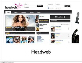 Headweb
torsdag den 25 november 2010
 