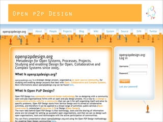 Open p2p Design
 