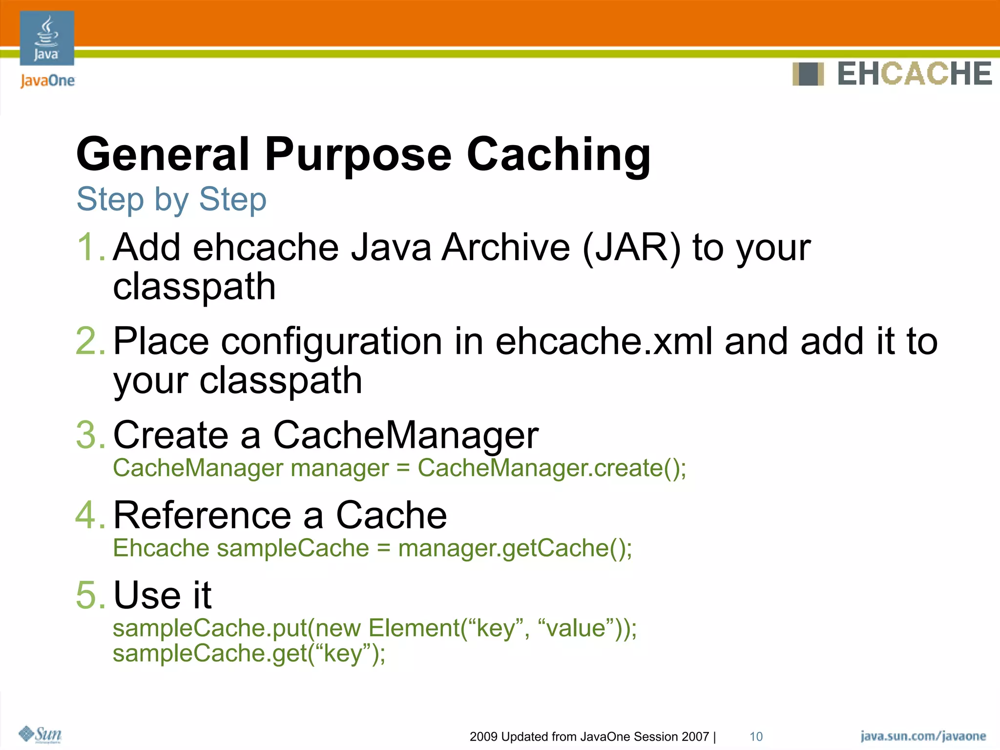 Ehcache Architecture, Features And Usage Patterns