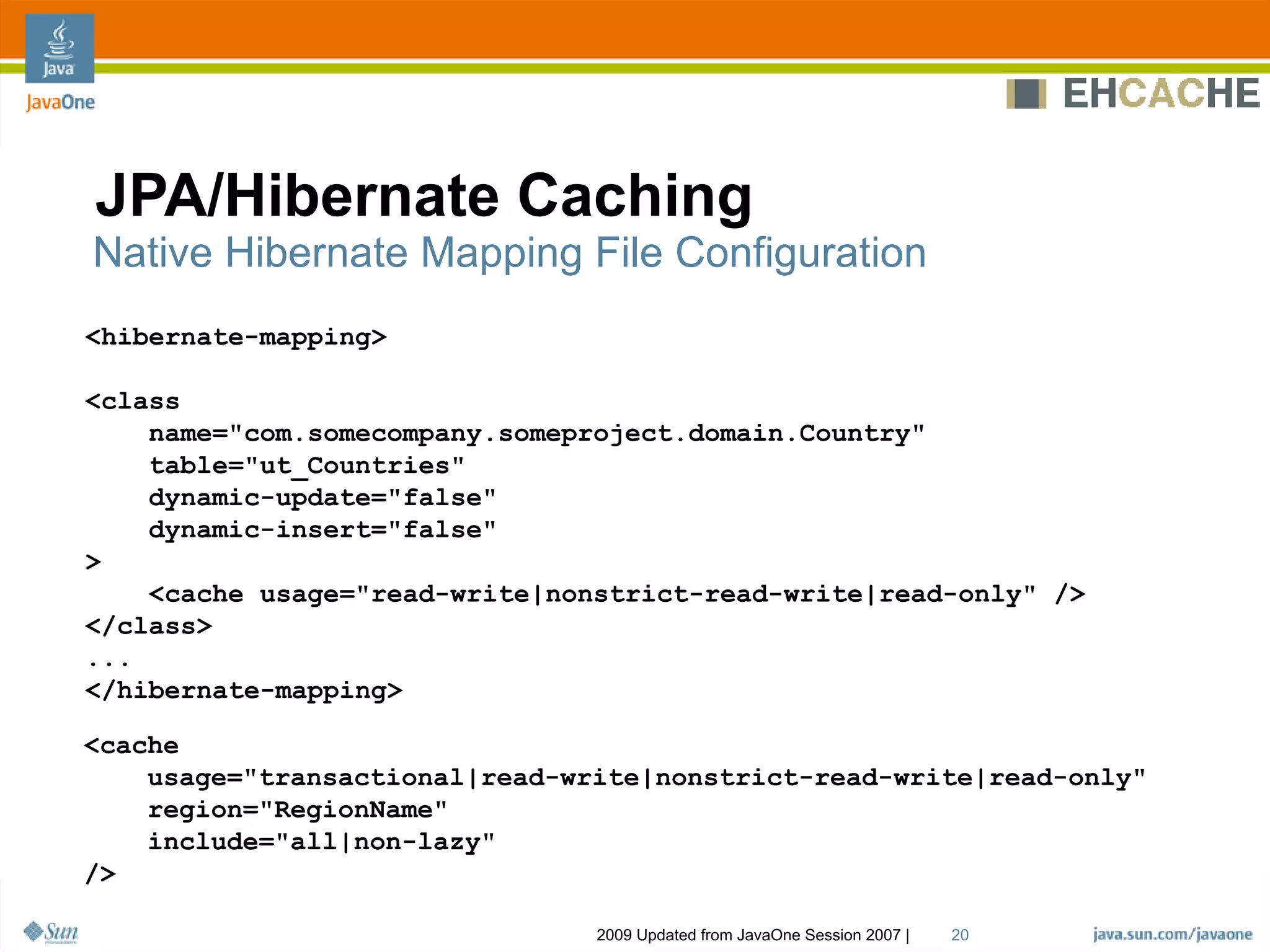 Ehcache Architecture, Features And Usage Patterns