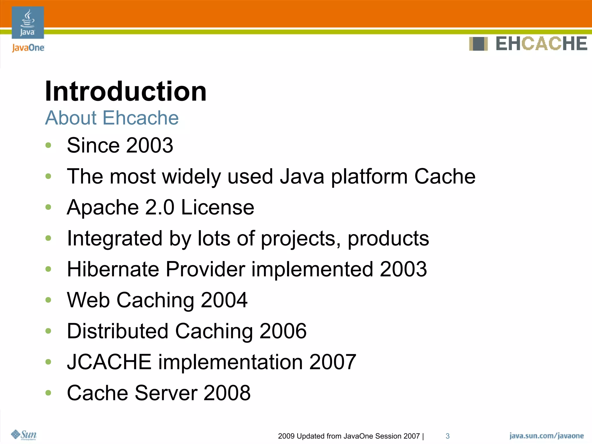 Ehcache Architecture, Features And Usage Patterns