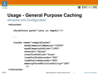 Ehcache Architecture, Features And Usage Patterns