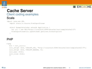 Ehcache Architecture, Features And Usage Patterns