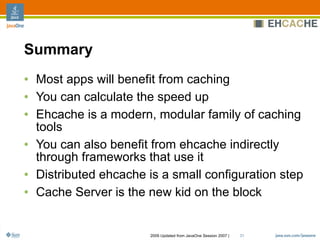 Ehcache Architecture, Features And Usage Patterns