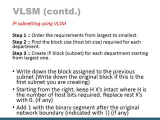 VLSM (contd.)
 