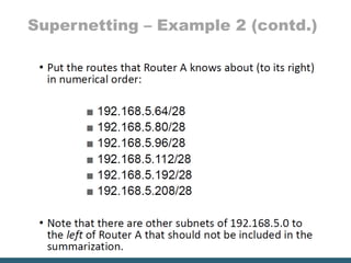 Supernetting – Example 2 (contd.)
 
