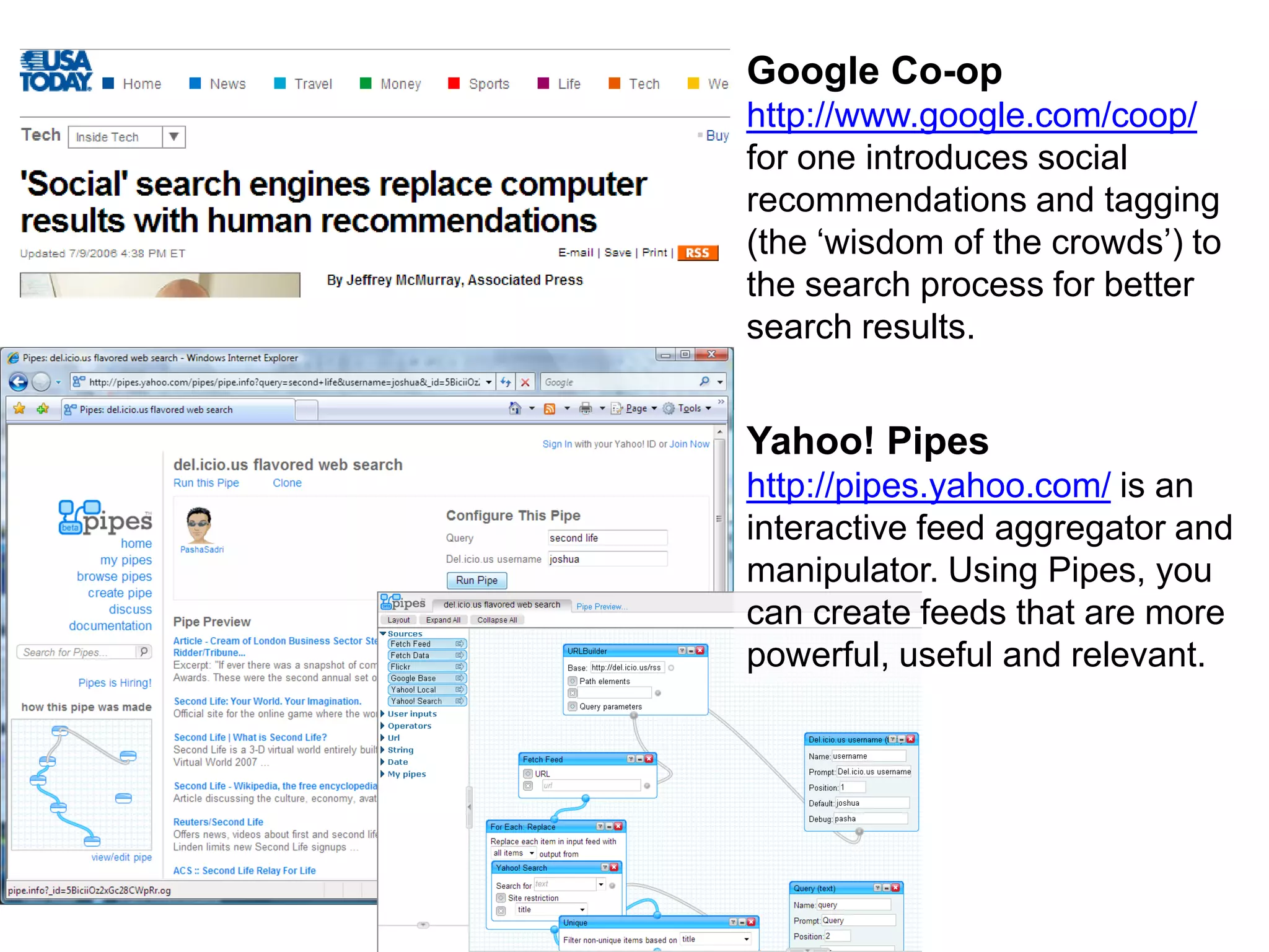 e-Health and the Social Web ("Web 2.0")/the 3-D Web: Looking to the future with sociable technologies and social software