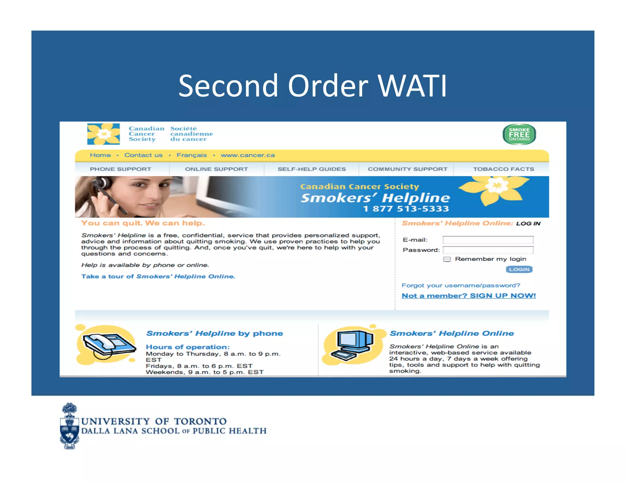 Second	
  Order	
  WATI	
  
 