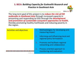 Ecohealth initiatives in Southeast Asia and perspectives of linkages with Africa