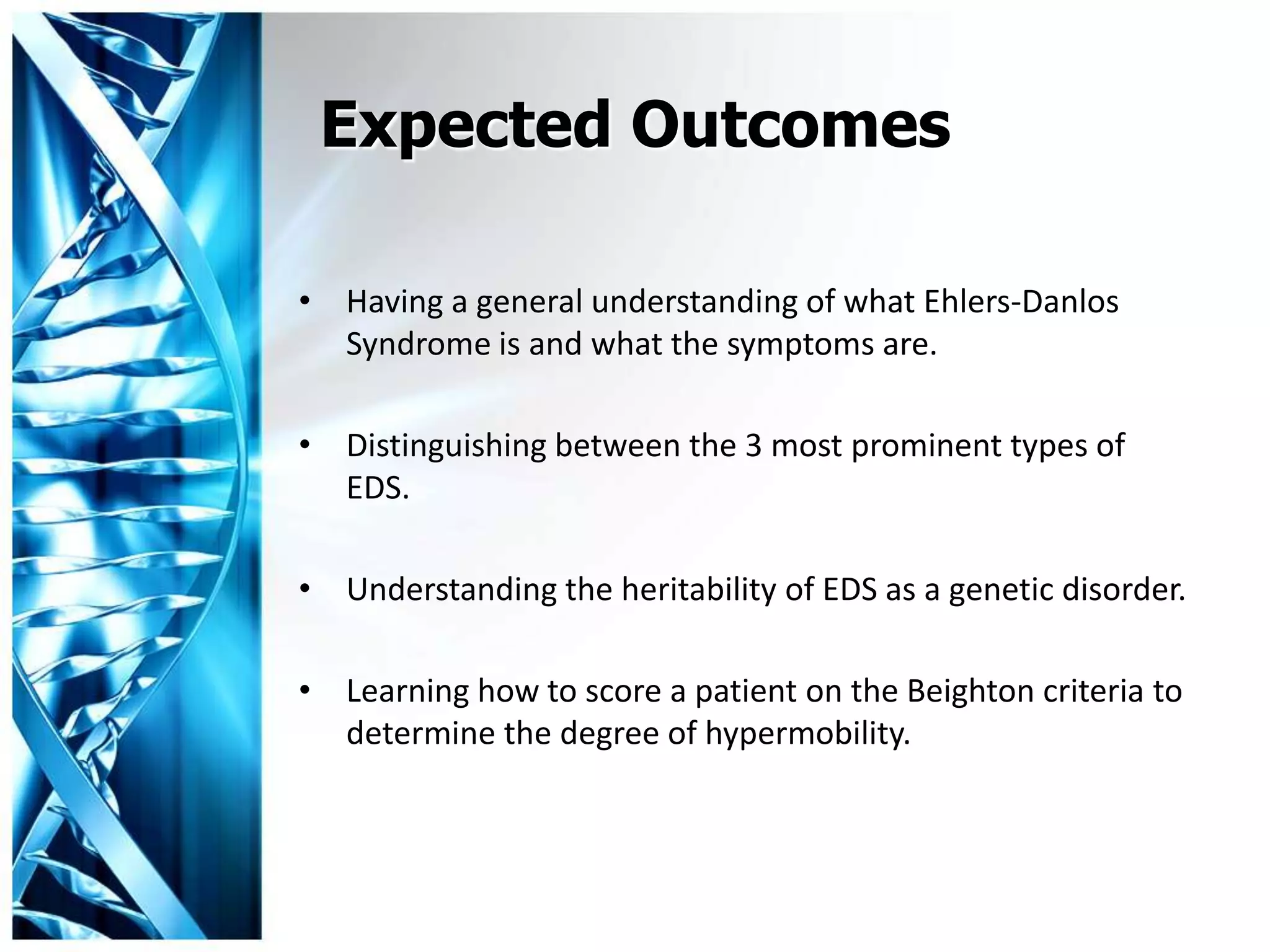 Ehlers-Danlos Syndrome & Hypermobility | PPTX
