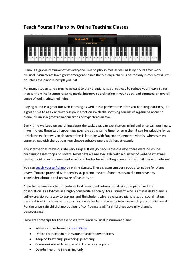 How To Teach Yourself Piano 10 Easy Steps To Help You vrogue.co