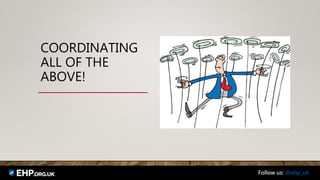 COORDINATING
ALL OF THE
ABOVE!
Follow us: @ehp_uk
 