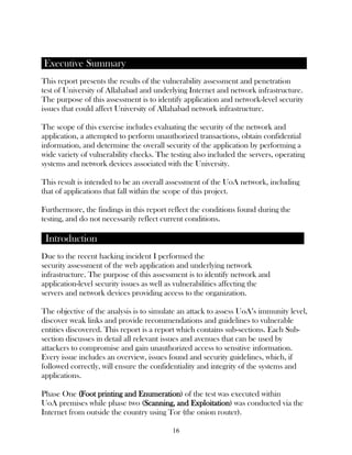 Vulnerability Assessment and Penetration Testing Report | PDF