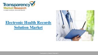 Transparency Market Research
Electronic Health Records
Solution Market
 