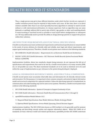Electronic Health Records standards 2016 | PDF