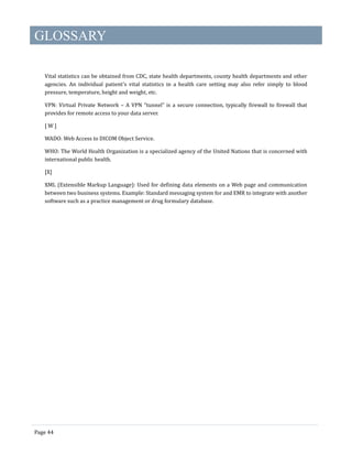 Electronic Health Records standards 2016 | PDF