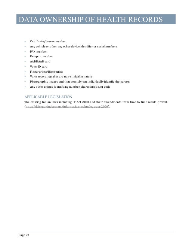 Electronic Health Records standards 2016