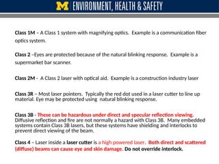 Class 1m EHS-Embedded-Laser-Safety-Training care of eyes and skin | PPTX