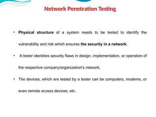 Penetration Testing Introduction Hacking Introduction to Basics of Ethical Hacking and Penetration Testing -Unit ...