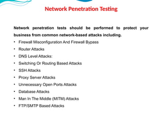 Penetration Testing Introduction Hacking Introduction to Basics of Ethical Hacking and Penetration Testing -Unit ...