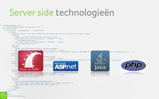 Server side technologieën
 