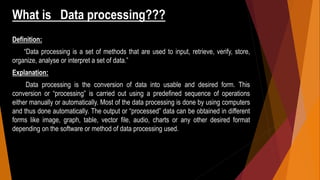 Data Processing and its Types | PPTX