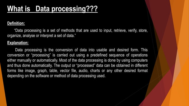 Data Processing and its Types | PPT