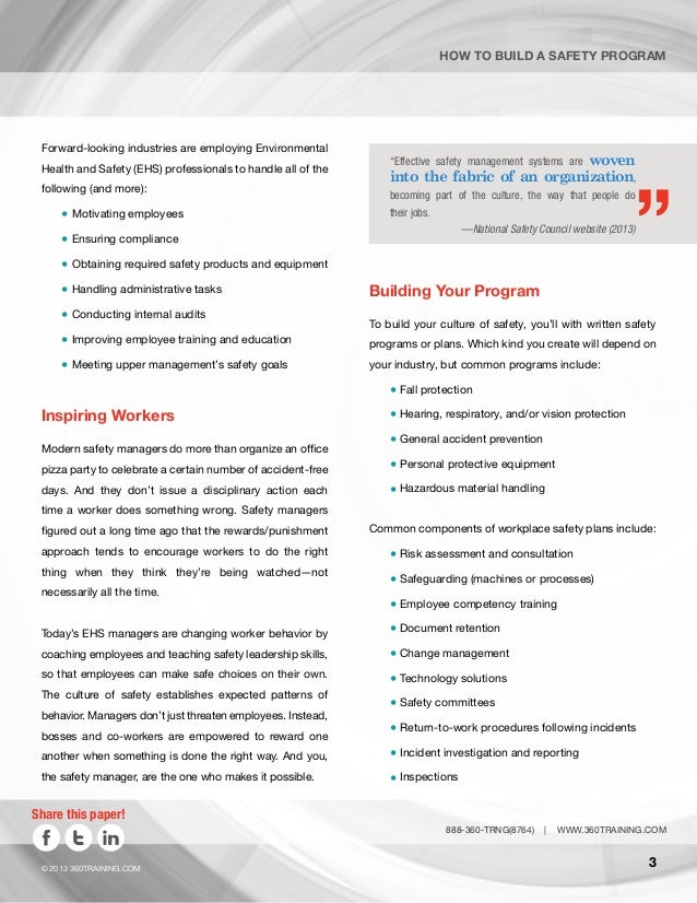 How To Build A Safety Program How To Build A Safety Program