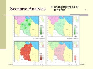 International Conference on Environmental and Hazardous Substance Management: Towards a Green Economy, Bangkok, Thailand.
May 21-23, 2013
International Conference on Environmental and Hazardous Substance Management: Towards a Green Economy, Bangkok, Thailand.
May 21-23, 2013
Scenario Analysis (2)
 changing types of
fertilizer
 