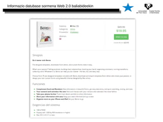 Informazio datubase sormena Web 2.0 baliabideekin 
 