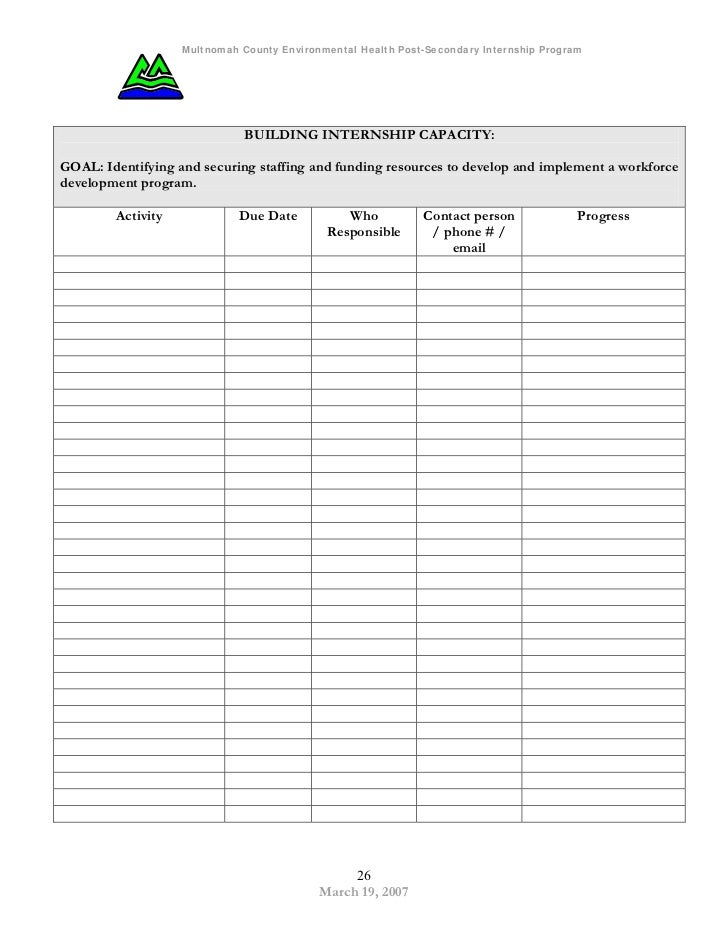 internship program template