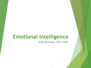 Emotional Intelligence
          Andy Novinska, LCPC, CADC
 
