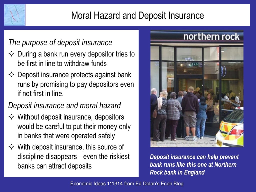 Moral Hazard and Deposit Insurance