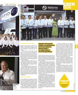 Jorge Mijares
Casas,
presidente
de Onexpo
Nacional
5
JULIO 2024 ENERGÍA&INDUSTRIA
FOTOS:
LUIS
FRANCO
OIL & GAS
OCE 2024 supera expectativas
Petrogas, Vicer, Nexus Fuel, ATIO Group,
ARCO y Cantarell fueron algunas de las
empresas que tuvieron acercamiento con
otras compañías e interacción con sus
clientes.
“Ya tenemos más de 30 años en este
evento (...) ya nos conocen, tanto provee-
dores como clientes a nivel nacional (...)
tenemos más acercamiento con los clien-
tes, muchos proyectos que vienen aquí y te
platican; proyectos que vienen en miras de
firmar contrato”, mencionó en entrevista
con Martha Reyes, Javier Vargas, Director
General de Petrogas.
Pablo Gualdi, CEO de ATIO Group, co-
mentó que este magno evento es una gran
oportunidad de capacitar a sus comprado-
res y distribuidores para mejorar sus rela-
ciones comerciales.
Víctor Arellano, Director Técnico y Nor-
mativo de Onexpo Nacional, reveló que es
la primera edición que se satura antes de
iniciar, esto representó un doble compro-
miso con los usuarios, ya que los organiza-
dores tuvieron que atender a quienes ya
tenían un registro previo y posteriormente
atendieron al público que asistió sin haber-
se registrado.
Conferencias de valor
En las conferencias y paneles, los asisten-
tes obtuvieron información valiosa sobre
temas de regulación, dinámicas de los
mercados locales e internacionales, digita-
lización, seguridad, estaciones de servicio,
tendencias de consumo, entre otros temas.
Elvia Villarreal Holguera, Directora Ge-
neral de Promoción a la Competencia en
la Comisión Federal de Competencia Eco-
nómica (Cofece), abordó el tema de la re-
gulación eficiente de la gasolina para mer-
cados más competitivos, el objetivo de esta
ponencia fue promover la competitividad
localenbeneficiodeciudadanos,consumi-
dores y empresas.
Ángel Carrizales López, Director Ejecu-
tivo de la Agencia de Seguridad, Energía y
Ambiente (ASEA), habló de la mejoría de
trámites de gasolineras, la digitalización
de tramitación y los errores más comunes
en la presentación de diligencias. Entre
los consejos más valiosos que ofreció a los
empresarios fue: cuidarse de las malas ges-
torías que lleguen a contratar e informarse
de los permisos correspondientes antes de
construir o hacer remodelaciones en las
estaciones de servicio.
El Ing. Walter Julián Ángel Jiménez, Co-
misionado de la Comisión Reguladora de
Energía (CRE), resaltó las características del
Acuerdo Núm. A/080/2023 en el que la CRE
establece el procedimiento para regularizar
las obligaciones incumplidas por los permi-
sionariosygarantizarlacontinuidaddelser-
vicioenbeneficiodelinteréspúblico.
El Comisionado hizo un llamado a los
empresarios gasolineros a involucrarse en
las obligaciones de los títulos de permiso
para que sepan sus obligaciones concretas
ante la ley.
“Controles Volumétricos”, fue presen-
tado por Mario Coeto Guevara, Gerente
General de la división software de ATIO
Group; Víctor Garduño, Director General
para Latinoamérica y el Caribe de Alvic;
Rodolfo Hernández, Director General de
Nexus Fuel; Aldo Vargas, Director de De-
sarrollo de Kernotek y Javier Atzin, Socio
Creador de ATZIN consultoría legal, en el
panel los expertos ofrecieron consejos téc-
nicos y jurídicos relacionados con la me-
dición de sus combustibles y sobre cómo
cumplir los requerimientos de la ley.
En la conferencia “Transformando la
Gestión: Soluciones Administrativas para
un Control Volumétrico Efectivo en Mins-
tream”, Mario Coeto presentó algunas solu-
ciones para transporte, comercialización,
administración y almacenamiento en las
gasolineras.
Rodolfo Hernández, director de Nexus
Fuel ofreció una charla sobre las solucio-
nes integrales de software que ofrece su
empresa hacia los grupos gasolineros, para
crear lealtad y tener mejor ciberseguridad.
Su plataforma ofrece una factura electróni-
ca, puntos por consumo de combustible,
Onexpo Convención
& Expo, una plataforma
clave para quienes
buscan estar a
la vanguardia en
el sector gasolinero
+340,000
barriles
de combustible
se comercializan
diariamente en
México
 