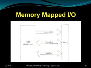 Memory Mapped I/OAug 2011Mallabhum Institute of Technology    Debasis Das22
