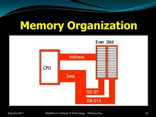 Memory Organization




Sep-Oct 2011   Mallabhum Institute of Technology   Debasis Das   22
 