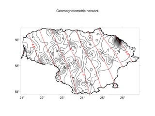 Geomagnetometric network
21° 22° 23° 24° 25° 26°
54°
55°
56°
 