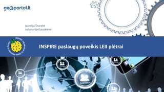 INSPIRE paslaugų poveikis LEII plėtrai
Aurelija Šturaitė
Juliana Karčiauskienė
 