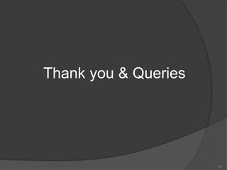 Thank you & Queries
23
 