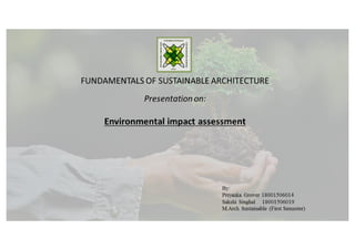 Eia(Environmental impact assessment) by priyanka grover
