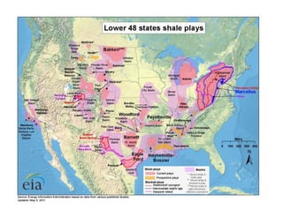 EIA Map Showing Lower 48 U.S. States Shale Plays