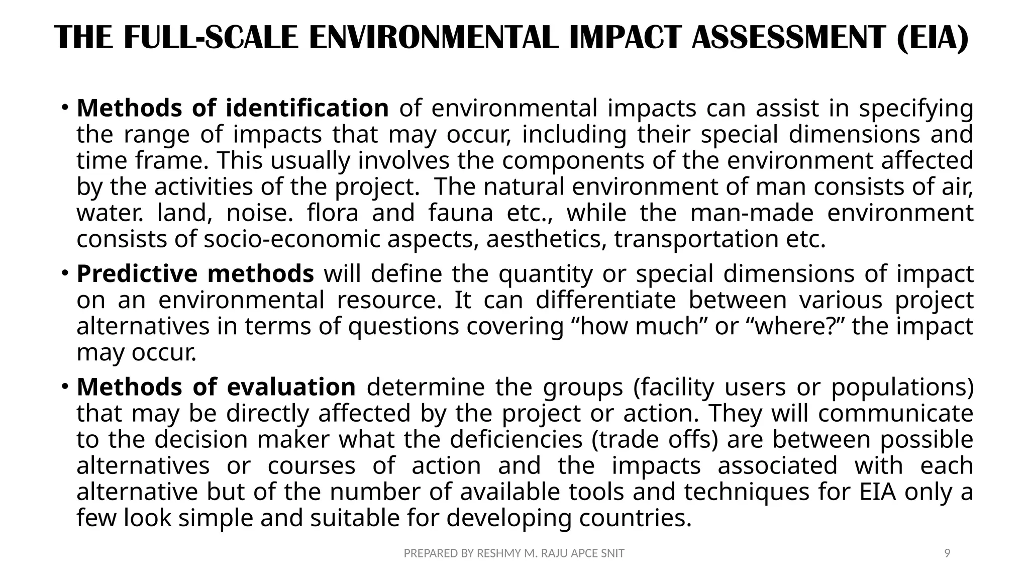 ENVIRONMENTAL IMPACT ASSESSMENT PROCEDURE IN INDIA | PPTX