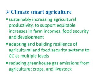 Climate change and sustainable intensification 