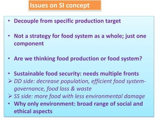 Climate change and sustainable intensification 