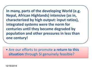 Climate change and sustainable intensification 