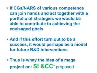 Climate change and sustainable intensification 