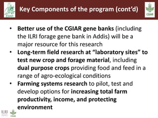 Sustainable intensification and climate change: An EARS-CGIAR Mega-program initiative in support of the Government of Ethiopia and the African Union