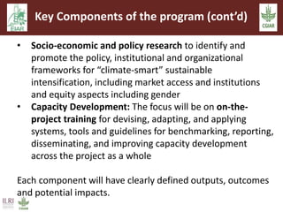 Sustainable intensification and climate change: An EARS-CGIAR Mega-program initiative in support of the Government of Ethiopia and the African Union