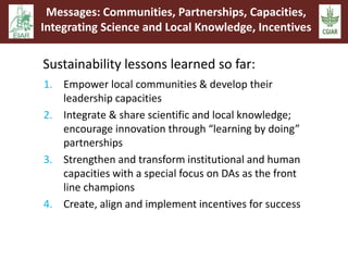 Sustainable intensification and climate change: An EARS-CGIAR Mega-program initiative in support of the Government of Ethiopia and the African Union