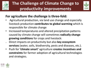 Sustainable intensification and climate change: An EARS-CGIAR Mega-program initiative in support of the Government of Ethiopia and the African Union
